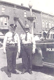 Officer Bill Layton on the left and Somerset Constable Ed Peck on the right