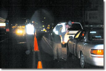 State Police Troopers stop cars