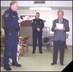 Mayor swears in canine unit