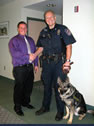 Jail board honors drug-sniffing dog and handler