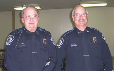 The first Officers in Charge. Left Jim Hahn, right Cliff Pile